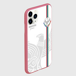 Чехол iPhone 11 Pro матовый Дагестан, цвет: 3D-малиновый — фото 2