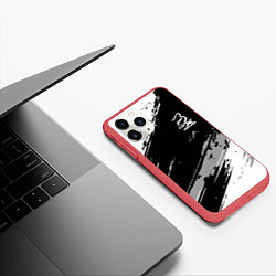 Чехол iPhone 11 Pro матовый Форма для мотокросса FOX, цвет: 3D-красный — фото 2