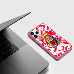 Чехол iPhone 11 Pro матовый 6ix9ine Tekashi, цвет: 3D-малиновый — фото 2