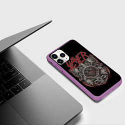 Чехол iPhone 11 Pro матовый Slayer, цвет: 3D-фиолетовый — фото 2