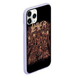 Чехол iPhone 11 Pro матовый Slayer, цвет: 3D-светло-сиреневый — фото 2