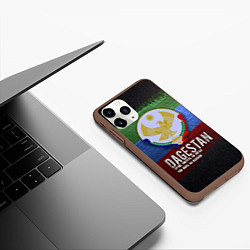Чехол iPhone 11 Pro матовый Дагестан - Кавказ Сила, цвет: 3D-коричневый — фото 2