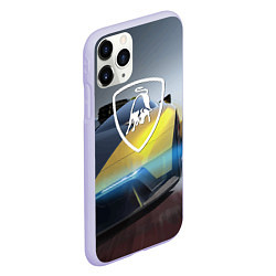 Чехол iPhone 11 Pro матовый Lamborghini - Italy, цвет: 3D-светло-сиреневый — фото 2