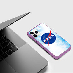Чехол iPhone 11 Pro матовый NASA НАСА, цвет: 3D-фиолетовый — фото 2