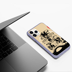 Чехол iPhone 11 Pro матовый JoJo Bizarre Adventure, цвет: 3D-светло-сиреневый — фото 2