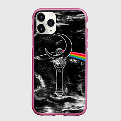 Чехол iPhone 11 Pro матовый Dark Side of the Moon Stick, цвет: 3D-малиновый