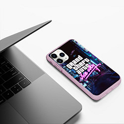 Чехол iPhone 11 Pro матовый GTA, цвет: 3D-розовый — фото 2