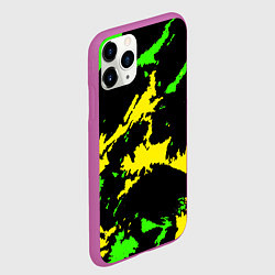Чехол iPhone 11 Pro матовый Желто-зеленый, цвет: 3D-фиолетовый — фото 2