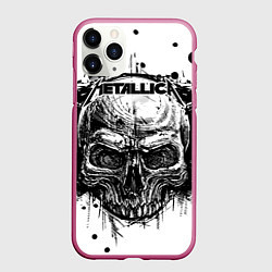 Чехол iPhone 11 Pro матовый Metallica, цвет: 3D-малиновый