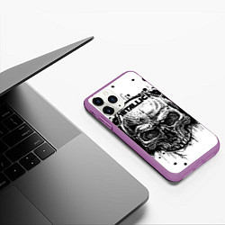 Чехол iPhone 11 Pro матовый Metallica, цвет: 3D-фиолетовый — фото 2