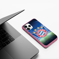 Чехол iPhone 11 Pro матовый Бавария Мюнхен, цвет: 3D-малиновый — фото 2