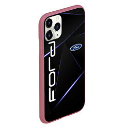 Чехол iPhone 11 Pro матовый FORD, цвет: 3D-малиновый — фото 2