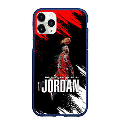 Чехол iPhone 11 Pro матовый MICHAEL JORDAN, цвет: 3D-тёмно-синий