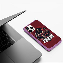 Чехол iPhone 11 Pro матовый MICHAEL JORDAN, цвет: 3D-фиолетовый — фото 2