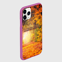 Чехол iPhone 11 Pro матовый Что такое осень - это небо, цвет: 3D-фиолетовый — фото 2