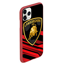 Чехол iPhone 11 Pro матовый Lamborghini, цвет: 3D-красный — фото 2