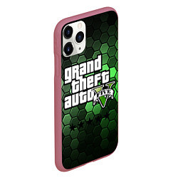 Чехол iPhone 11 Pro матовый GTA 5 ГТА 5, цвет: 3D-малиновый — фото 2