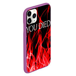 Чехол iPhone 11 Pro матовый YOU DIED, цвет: 3D-фиолетовый — фото 2