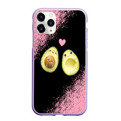 Чехол iPhone 11 Pro матовый Авокадо, цвет: 3D-светло-сиреневый