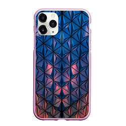 Чехол iPhone 11 Pro матовый Геометрический принт, цвет: 3D-розовый
