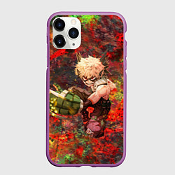 Чехол iPhone 11 Pro матовый Бакуго Кацуки, цвет: 3D-фиолетовый