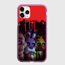 Чехол iPhone 11 Pro матовый Five Nights At Freddys, цвет: 3D-фиолетовый