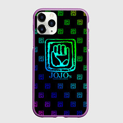 Чехол iPhone 11 Pro матовый JoJo Bizarre Adventure, цвет: 3D-фиолетовый