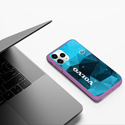 Чехол iPhone 11 Pro матовый Volvo, цвет: 3D-фиолетовый — фото 2