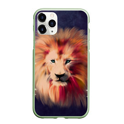 Чехол iPhone 11 Pro матовый Звездный Лев, цвет: 3D-салатовый