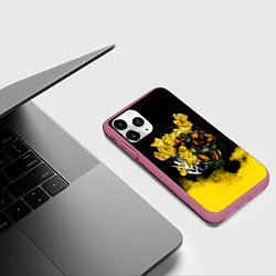 Чехол iPhone 11 Pro матовый JoJo Bizarre Adventure, цвет: 3D-малиновый — фото 2