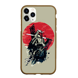 Чехол iPhone 11 Pro матовый Samurai man, цвет: 3D-коричневый