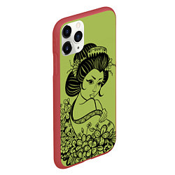 Чехол iPhone 11 Pro матовый Geisha 23, цвет: 3D-красный — фото 2