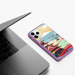 Чехол iPhone 11 Pro матовый Tokyo, цвет: 3D-фиолетовый — фото 2