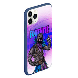 Чехол iPhone 11 Pro матовый FORTNITE CROW, цвет: 3D-тёмно-синий — фото 2