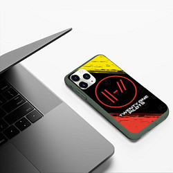 Чехол iPhone 11 Pro матовый TWENTY ONE PILOTS 21 PILOTS, цвет: 3D-темно-зеленый — фото 2