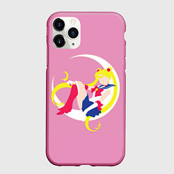 Чехол iPhone 11 Pro матовый Сейлор мун, цвет: 3D-малиновый