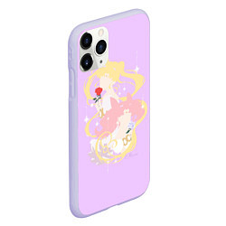 Чехол iPhone 11 Pro матовый Сейлор Мун и Чиби Мун, цвет: 3D-светло-сиреневый — фото 2