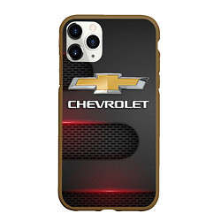 Чехол iPhone 11 Pro матовый CHEVROLET, цвет: 3D-коричневый