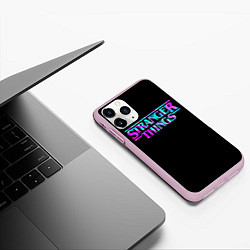 Чехол iPhone 11 Pro матовый Очень странные дела, цвет: 3D-розовый — фото 2