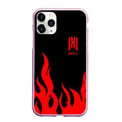 Чехол iPhone 11 Pro матовый Monsta X, цвет: 3D-розовый