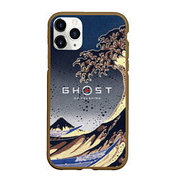 Чехол iPhone 11 Pro матовый Ghost of Tsushima, цвет: 3D-коричневый