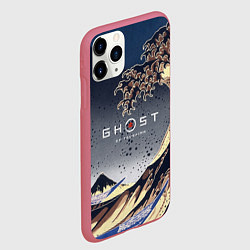 Чехол iPhone 11 Pro матовый Ghost of Tsushima, цвет: 3D-малиновый — фото 2