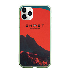 Чехол iPhone 11 Pro матовый Ghost of Tsushima, цвет: 3D-салатовый