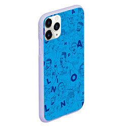 Чехол iPhone 11 Pro матовый Наполи Блю, цвет: 3D-светло-сиреневый — фото 2