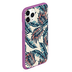 Чехол iPhone 11 Pro матовый Тихие тропики, цвет: 3D-фиолетовый — фото 2