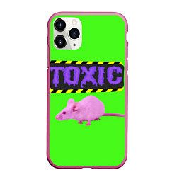 Чехол iPhone 11 Pro матовый Toxic, цвет: 3D-малиновый