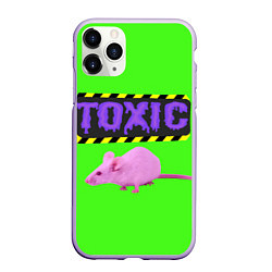 Чехол iPhone 11 Pro матовый Toxic, цвет: 3D-светло-сиреневый