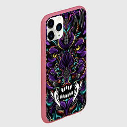 Чехол iPhone 11 Pro матовый Царь Зверей, цвет: 3D-малиновый — фото 2