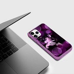Чехол iPhone 11 Pro матовый BTS, цвет: 3D-фиолетовый — фото 2