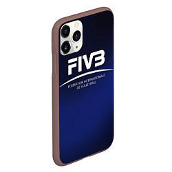Чехол iPhone 11 Pro матовый FIVB Volleyball, цвет: 3D-коричневый — фото 2